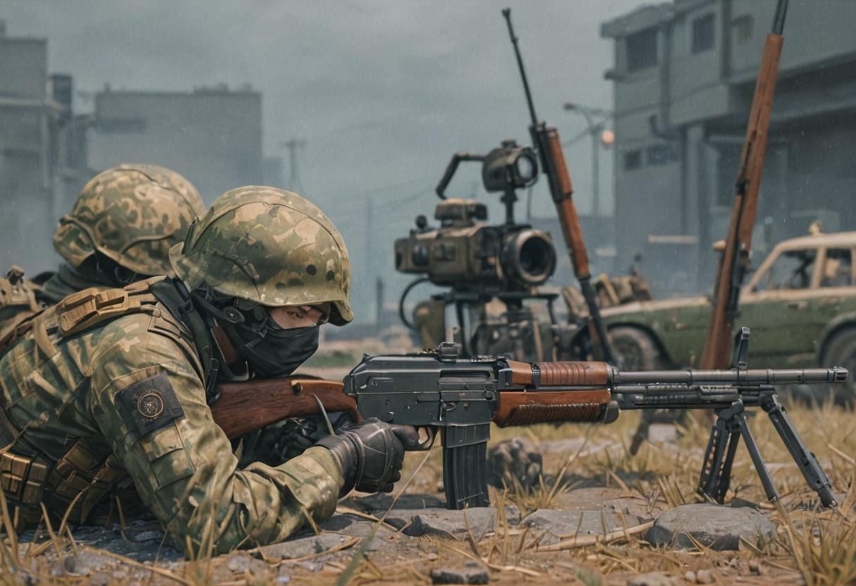 Detailed 3D Anime Art AK-47