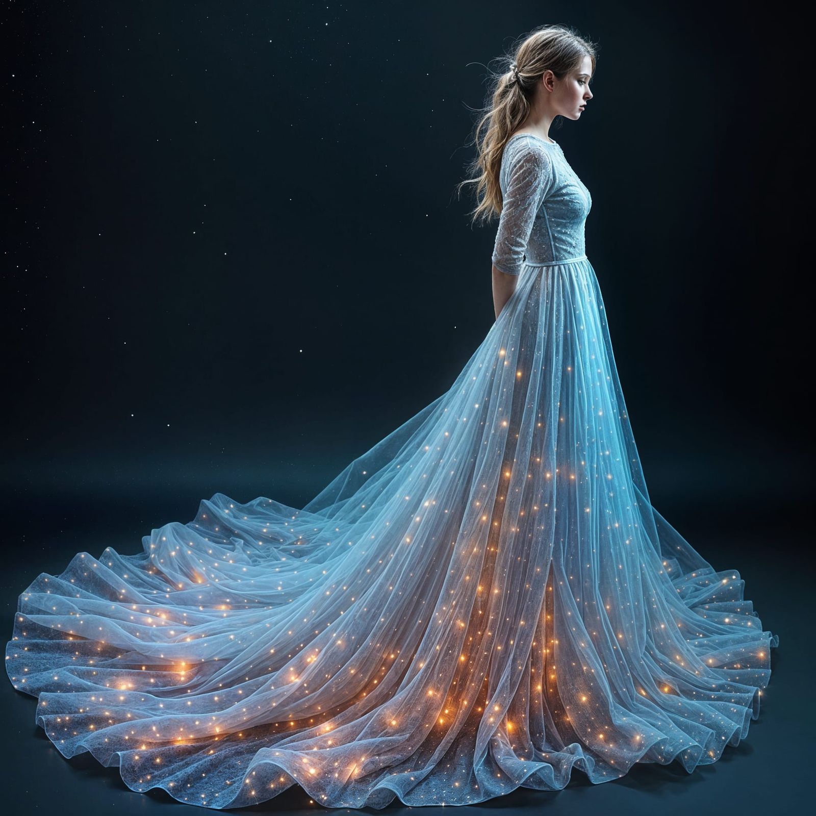 Dreamscape Gown in Cosmic Elegance