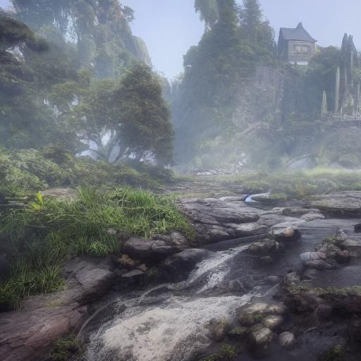 River Meets Ocean: Detailed Matte Painting