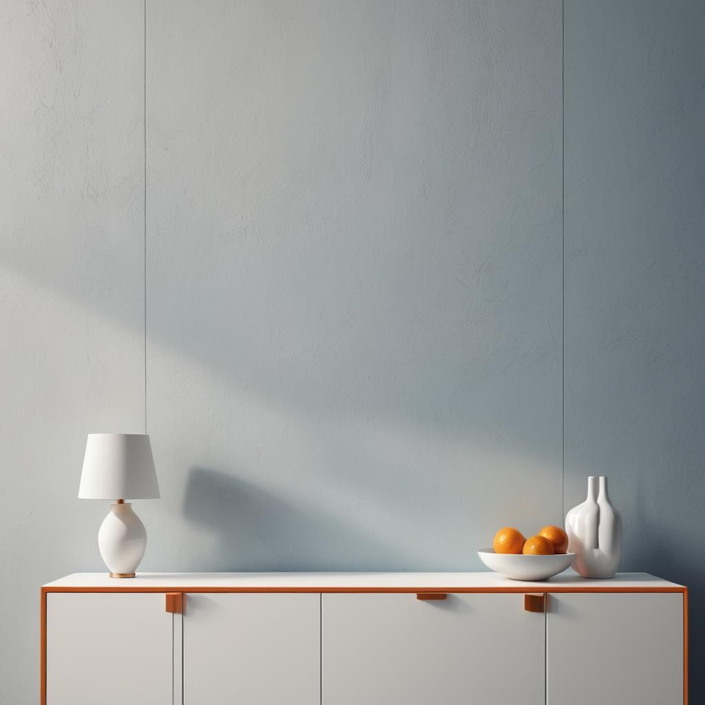 Minimalist Sideboard in Sunlight: Hyper-Realistic Digital Ar...