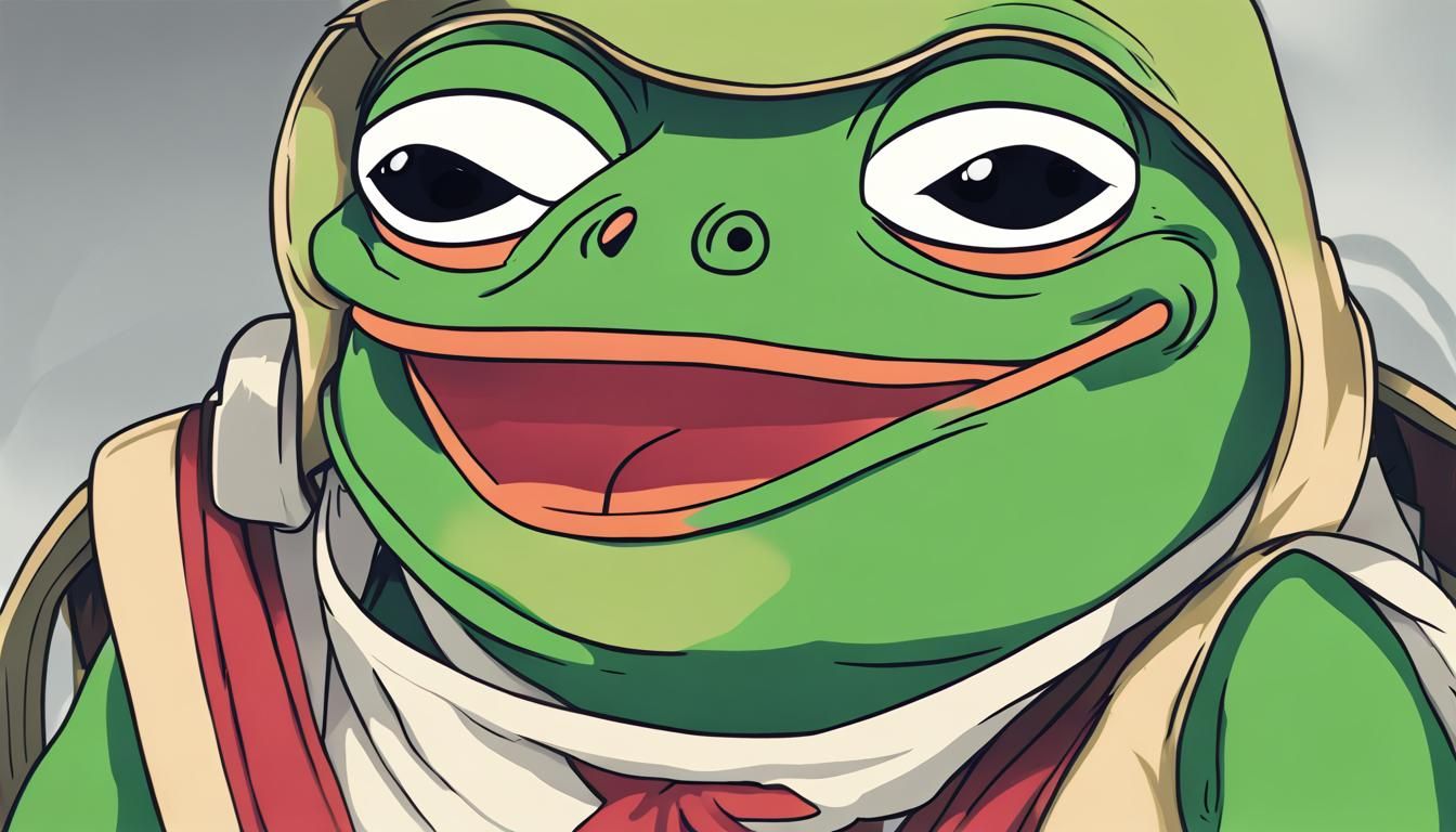 Anime Style Pepe the Frog Illustration