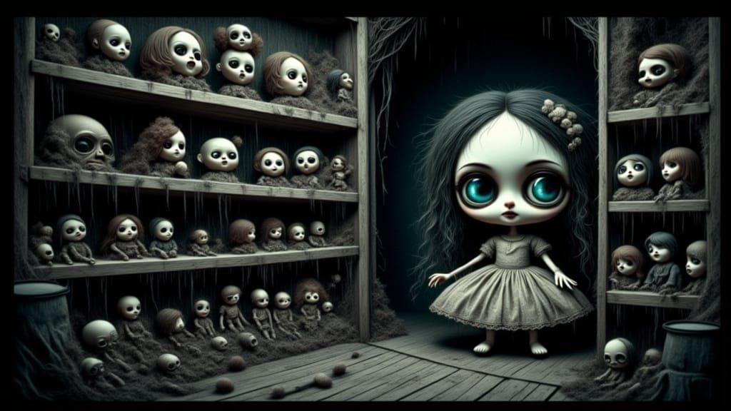 Scary Dolls in Haunted Basement