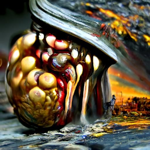 Biopunk Impressionism: Detailed Oil Painting