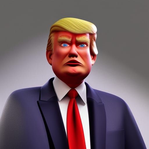 Donald Trump: Pixar-Style 3D Digital Art