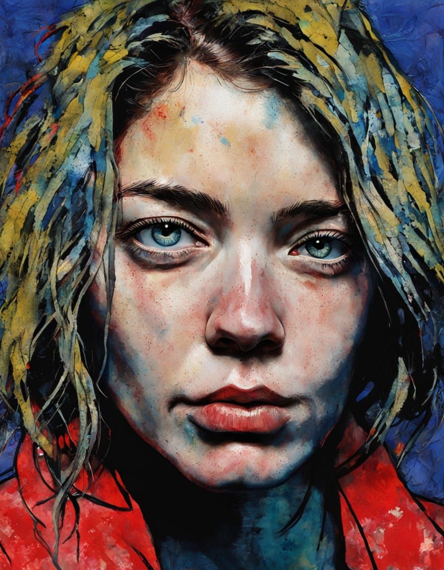 Modern Woman in Chiaroscuro Style