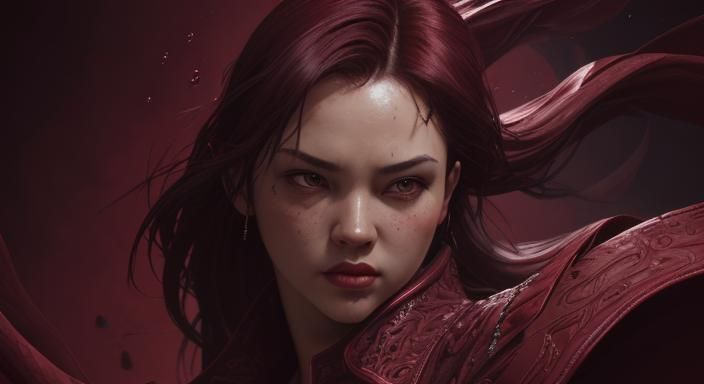 Dark Red Velvet Fabric in Dynamic Lighting