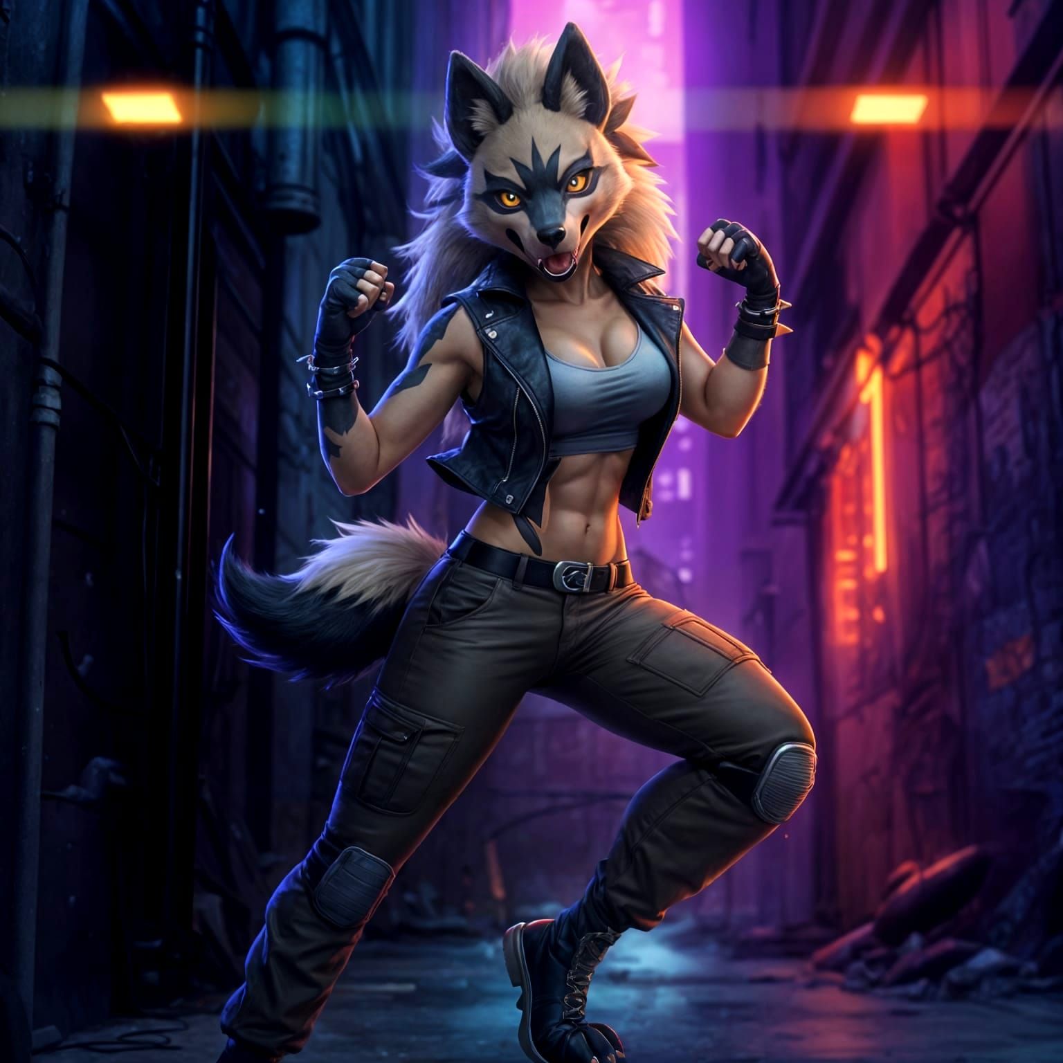 Poochyena Pokemon Hybrid: Stunning Human Girl Portrait