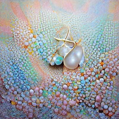 Luminous Opal and Pearl Gemstone Display