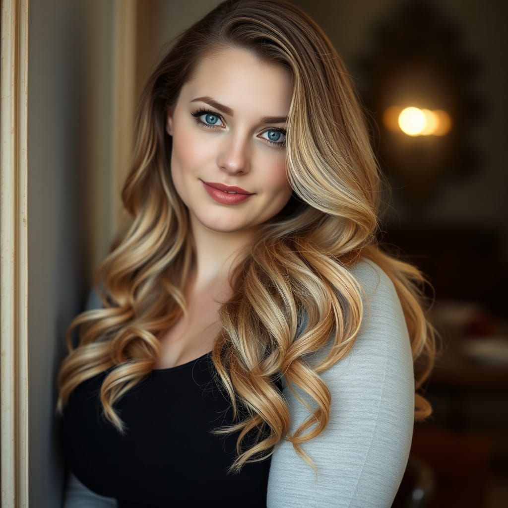 Elegant Austrian Beauty in Vibrant Colors