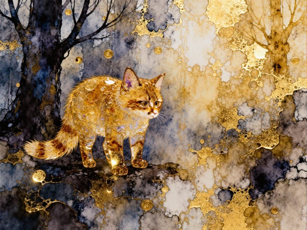 Intricate Guache Impasto Art with Volumetric Lighting