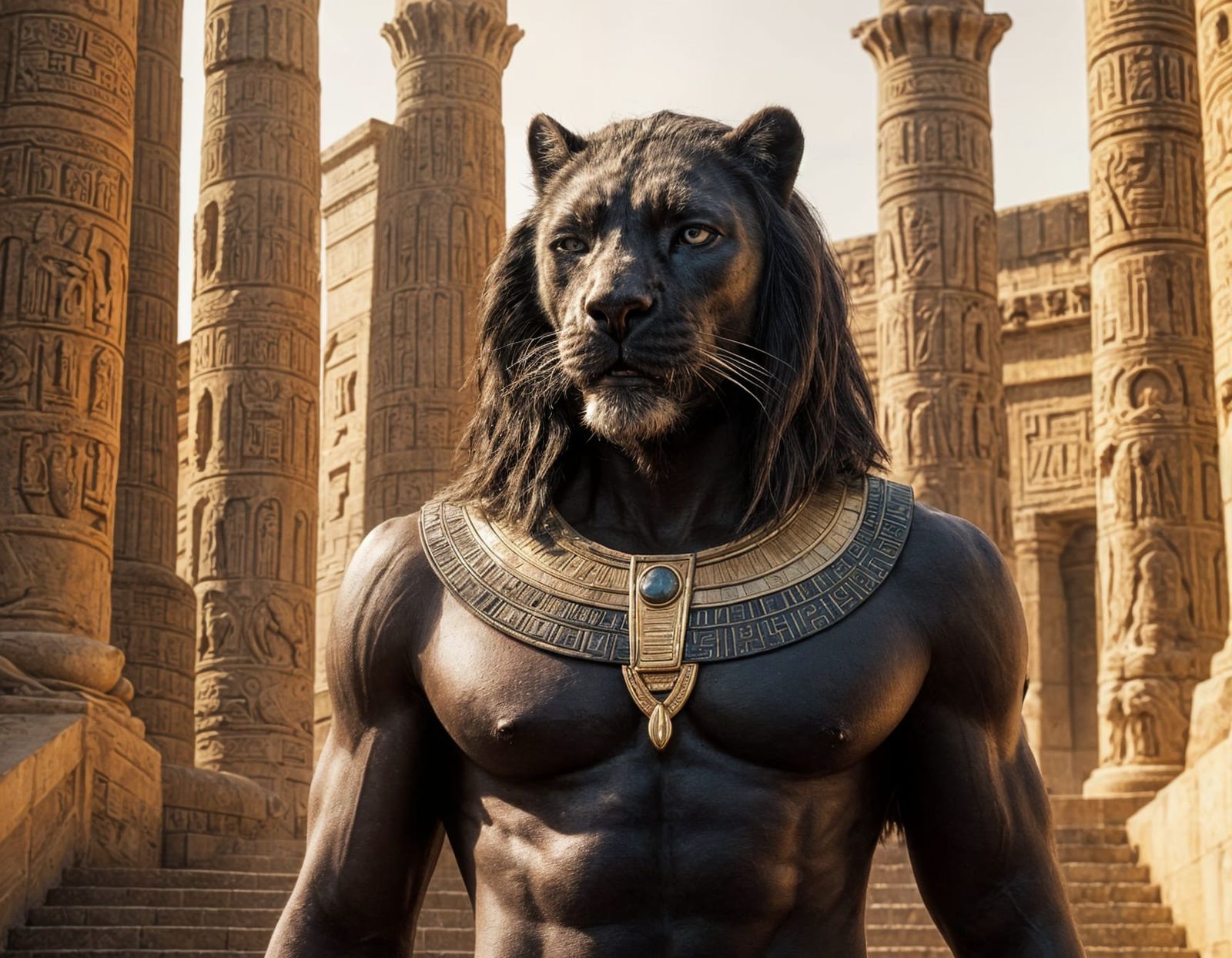 Ancient Egyptian Pharaoh in Cinematic Film Style