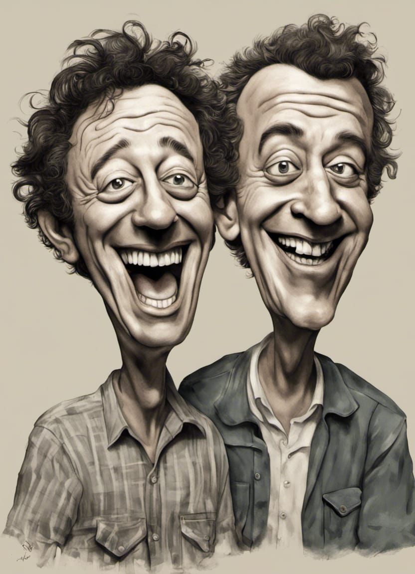 Grotesque Caricature Portrait in Photobashed Style