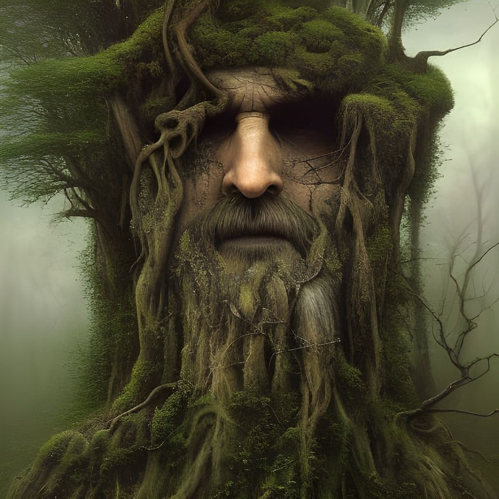 Stone Head Landscape: Surreal Concept Art