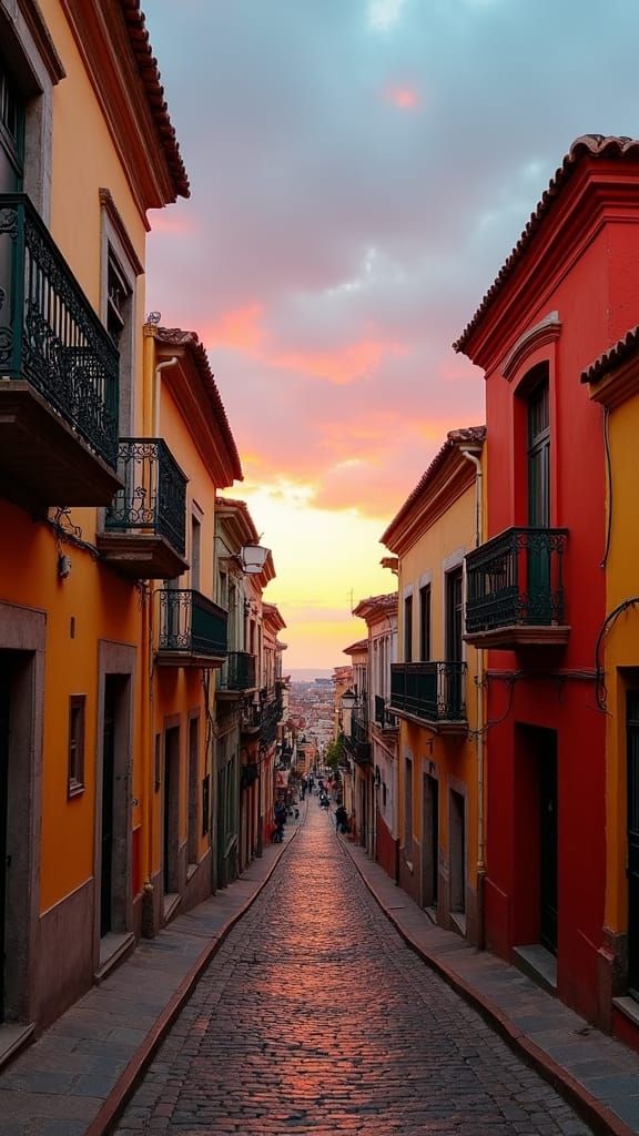 Cartagena Sunset: Hyperrealistic Architecture Photography