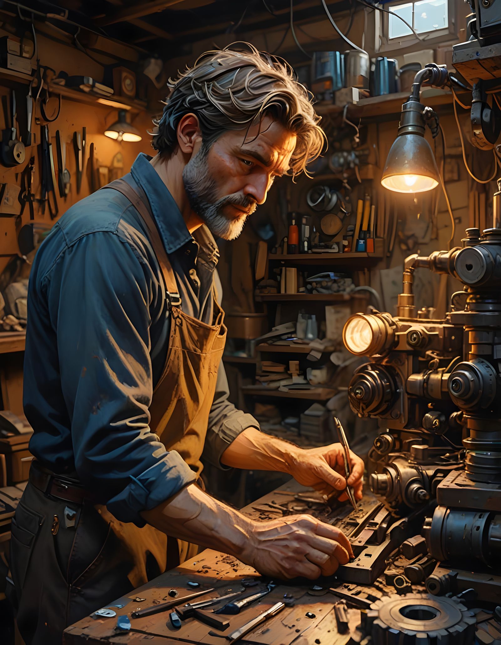 A Master Craftsman at Work in a State of Flurried Productivi...