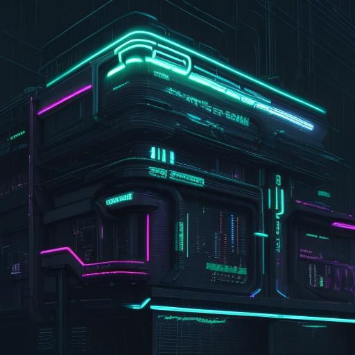 Glowing Cyberware in Neon Noir Cityscape