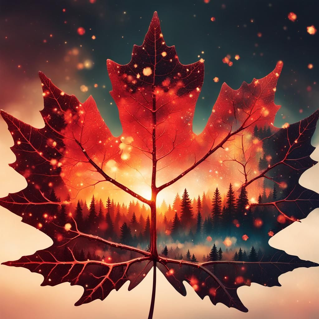 Double Exposure Maple Leaf🍁