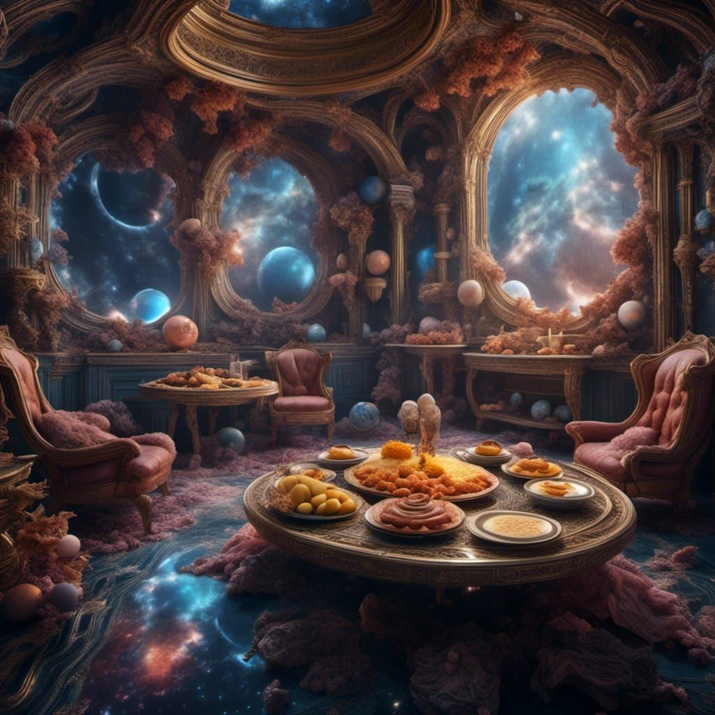 Interstellar Breakfast Plate of Bacon and Eggs