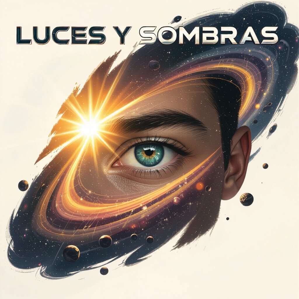 Cosmic Eye Book Cover in Hyperrealistic Style