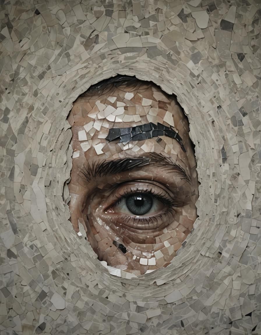 Shadowy Figure Emerging from Darkness: Surreal Art