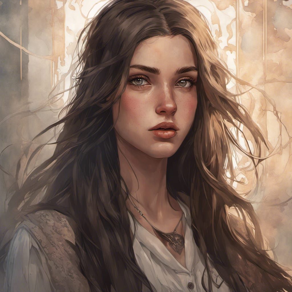 Detailed Portrait of a Teenage Girl