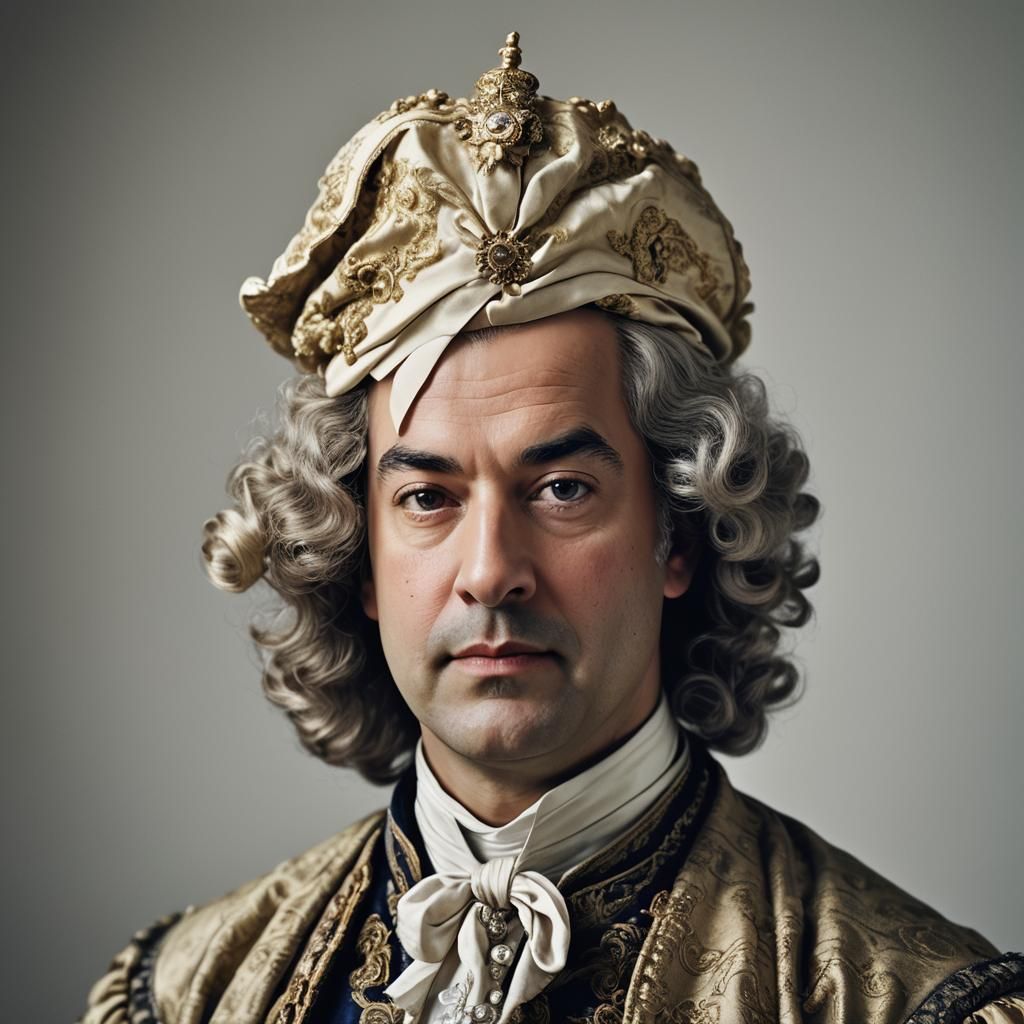 High-Key Baroque Portrait of G.F. Handel