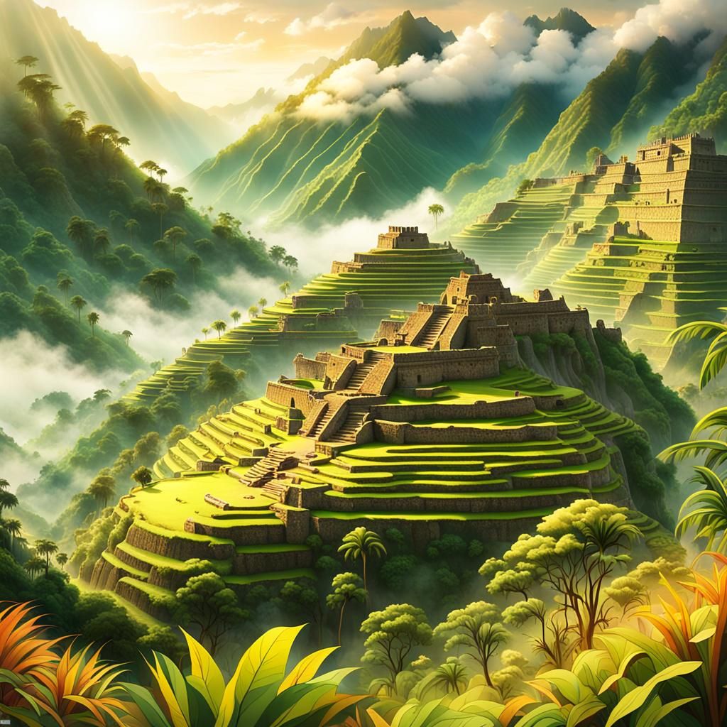 Machu Picchu: Ancient Inca Ruins in Golden Light