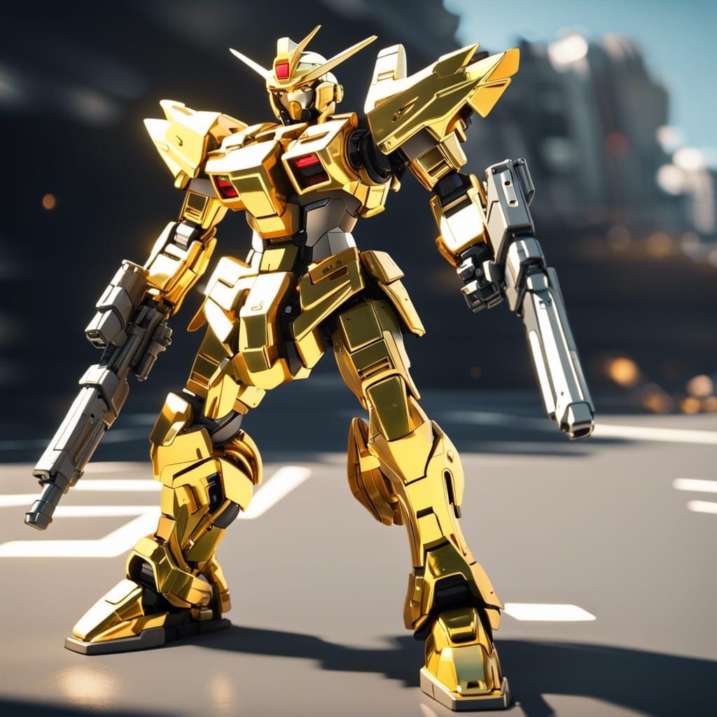 Golden Mecha 2 guns