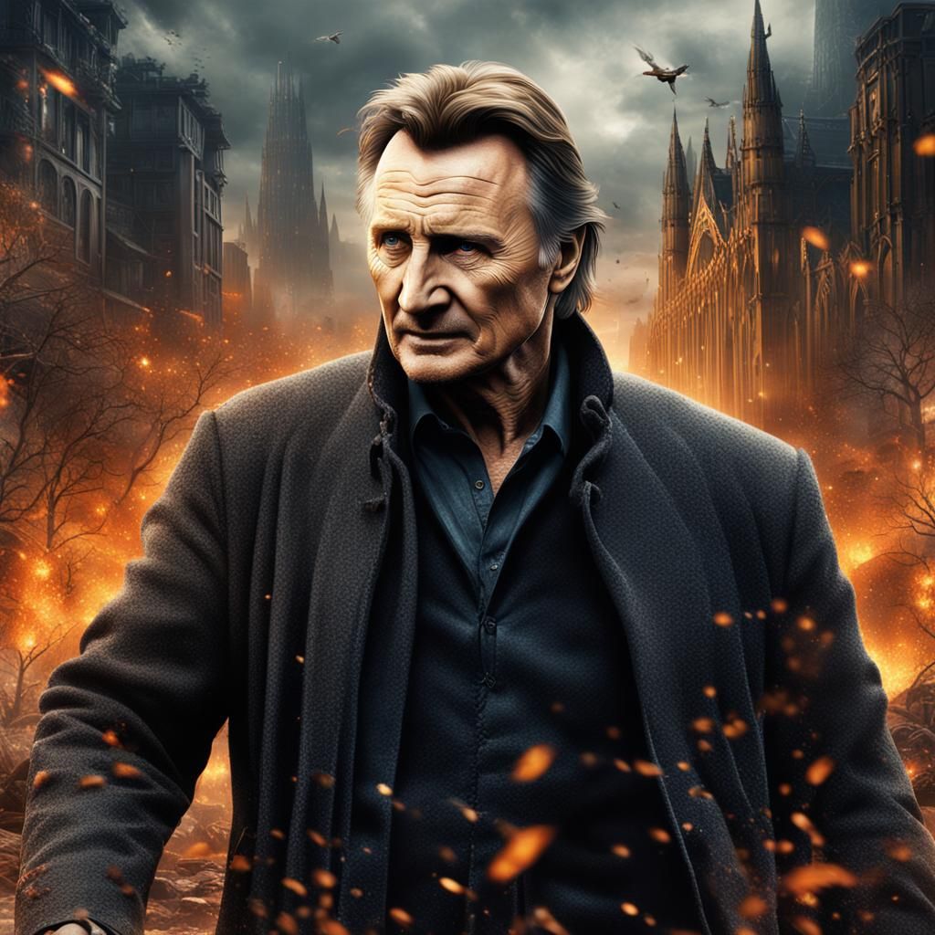 Detailed Matte Painting of a Movie Actor