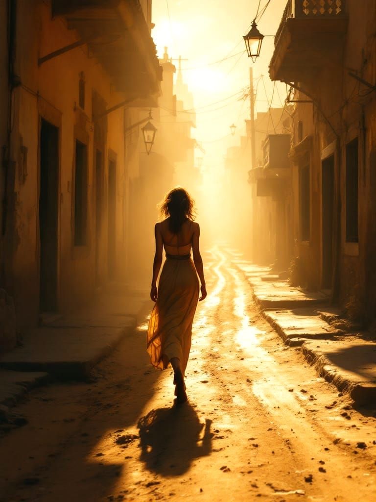 Dramatic Chiaroscuro Scene in Spaghetti Western Style