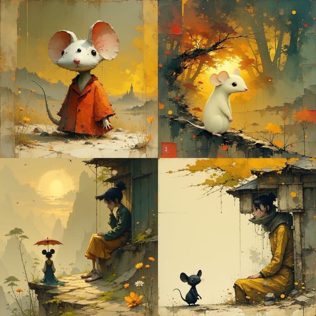 Shy Mouse Receives Love from Human Companion