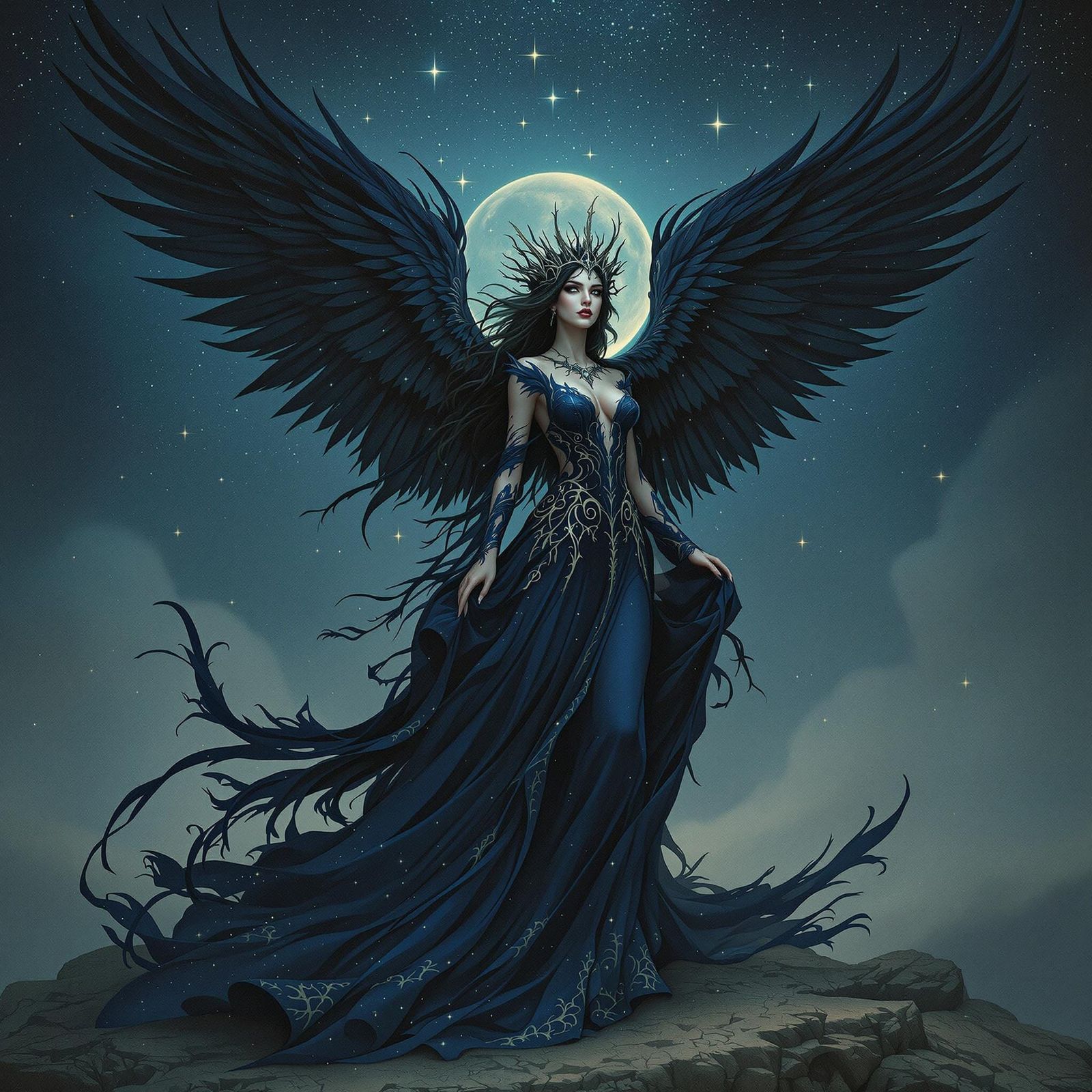 Ethereal Goddess of the Midnight Skies