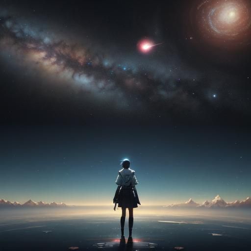 Unimaginable Superintelligence at Universe Edge: Anime Art