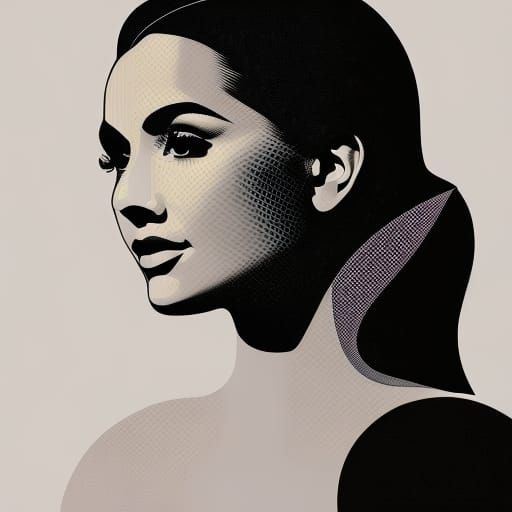 Beautiful Woman in Vector Pop Art Style