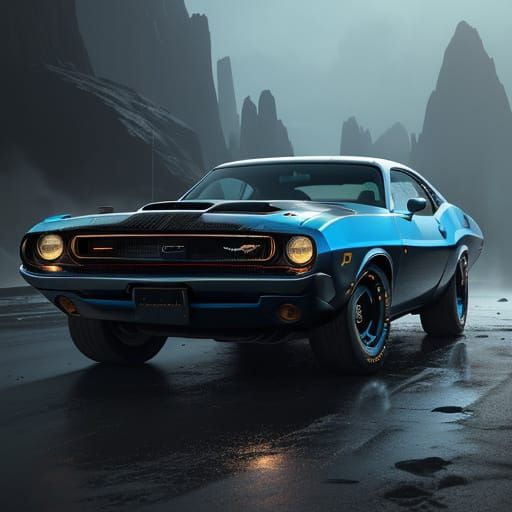 Vintage Dodge Challenger in Dreamlike, 8K Resolution Art