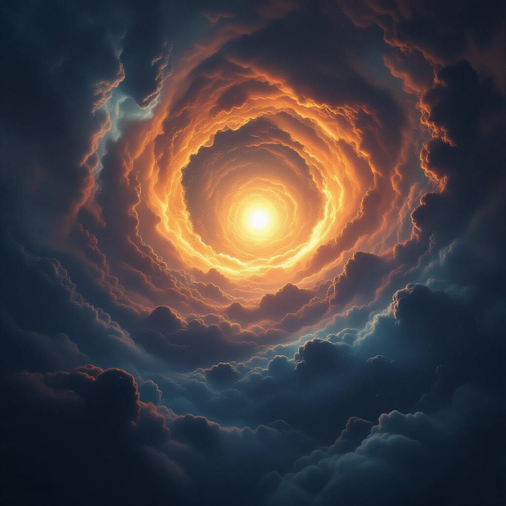 Epic Atlantis Black Hole Digital Matte Painting