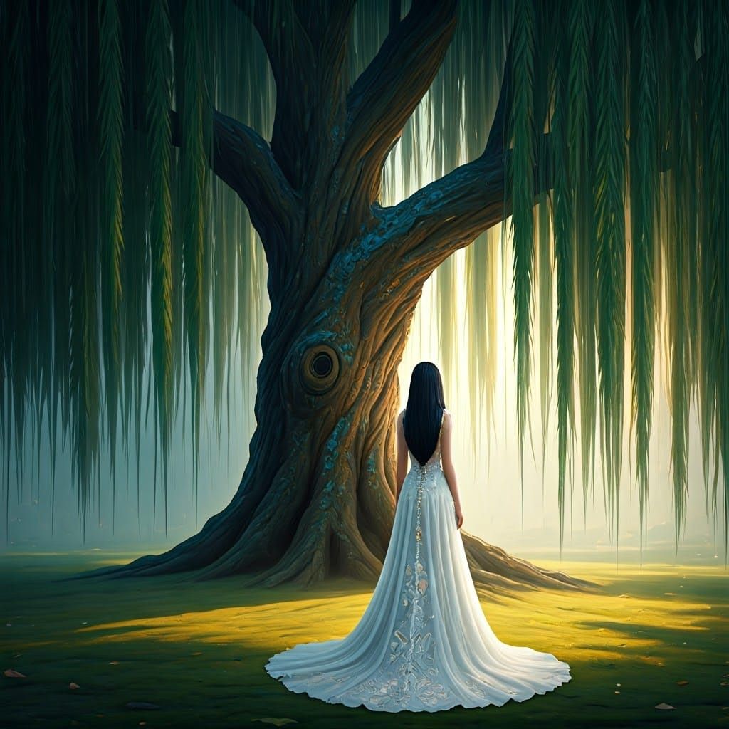 Enchanted Willow Queen in Whispers of Midnight