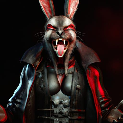 Vampire Bunny: Dark Fantasy Concept Art in 8K