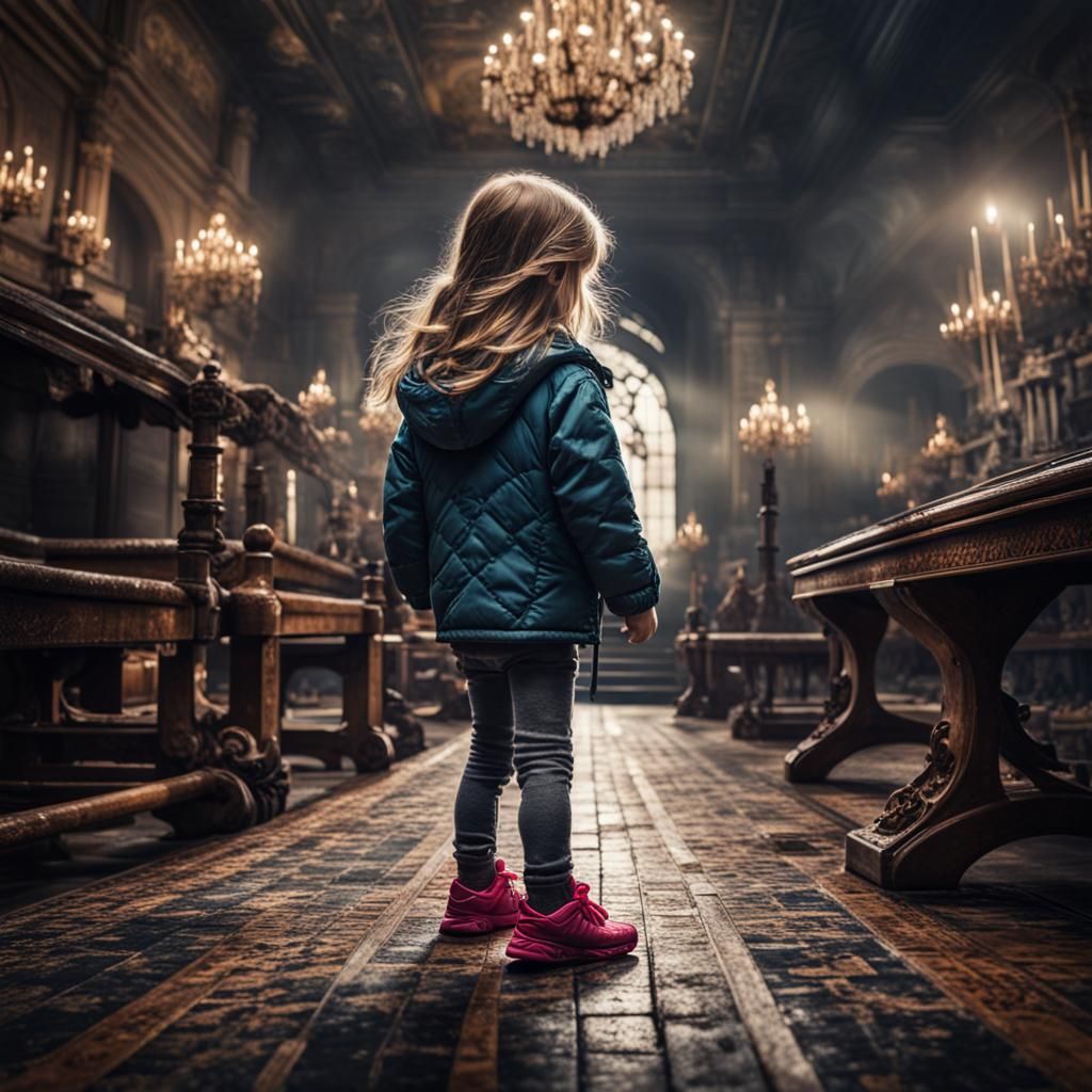 Hyperrealistic Portrait of a Little Girl