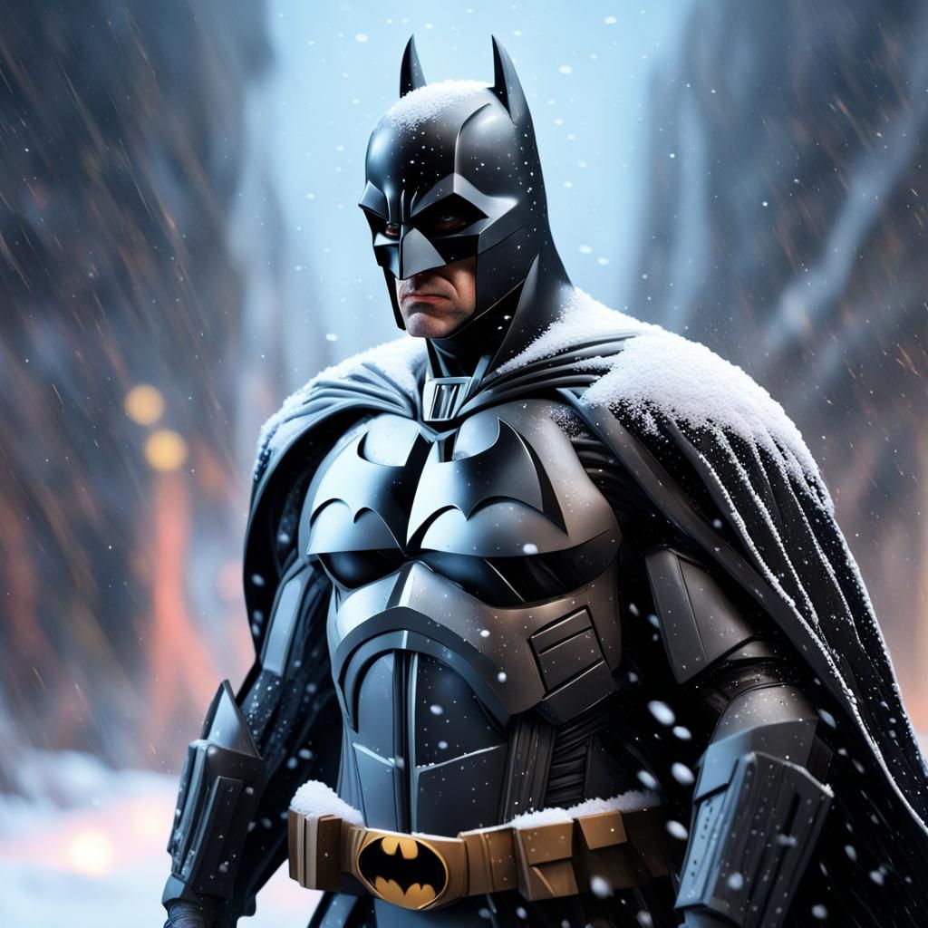 Hyperrealistic Batman and Darth Vader Fusion