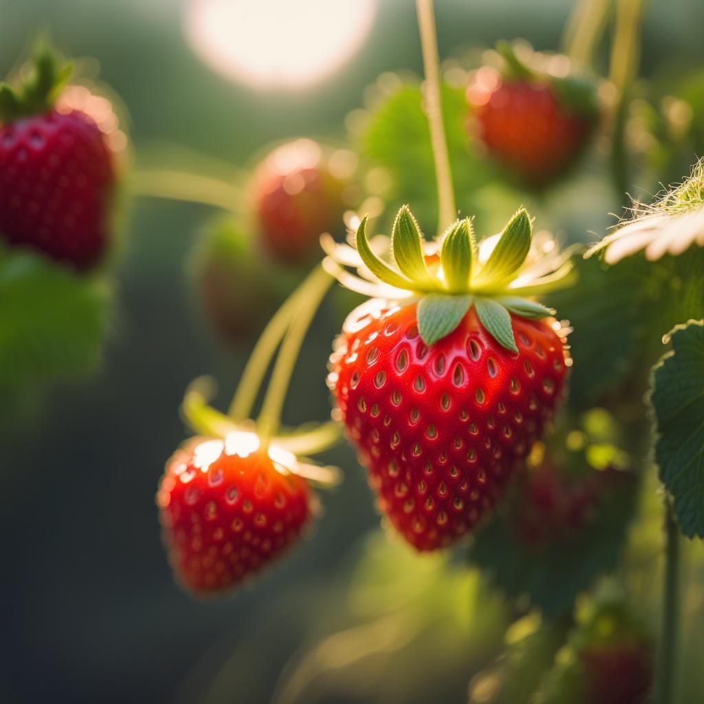 Heavenly Strawberry in Divine Sunshine
