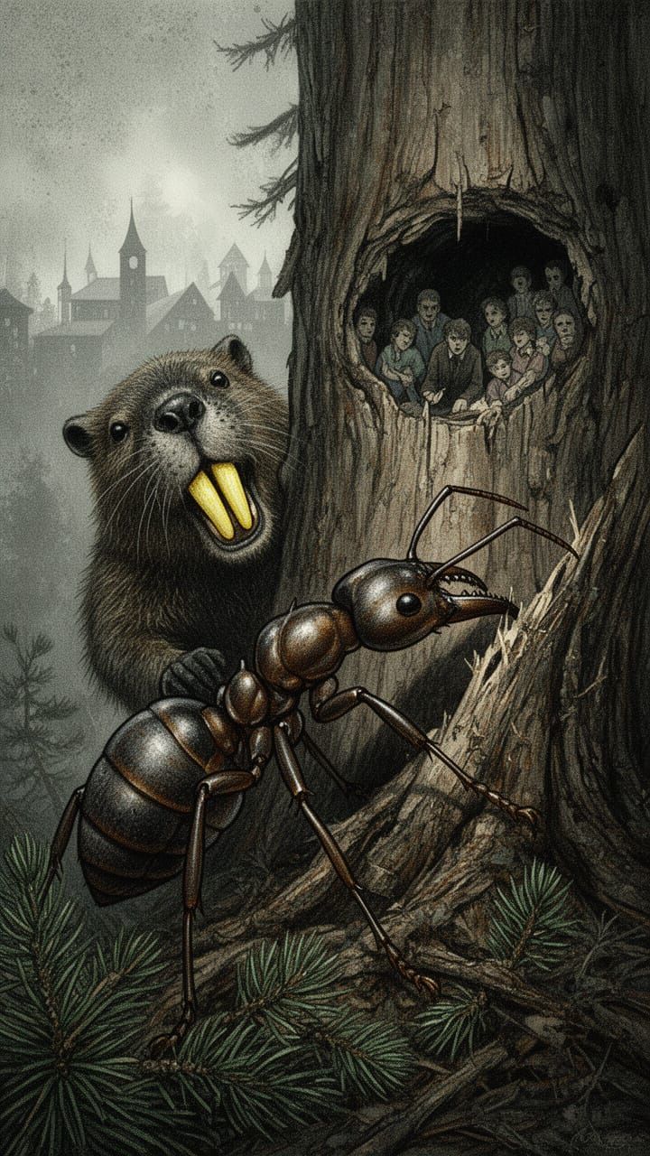 Giant Ant Attacks Redwood, Beaver Watches