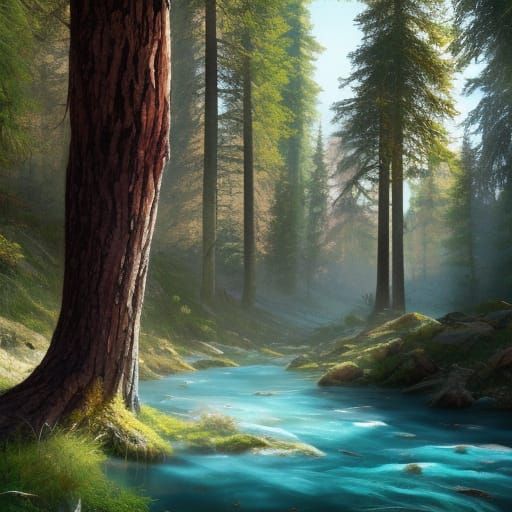 Lush Mountain Meadow and Turquoise Creek