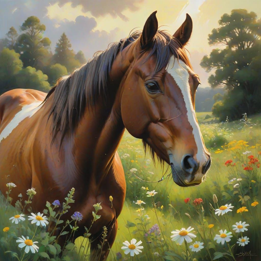 Lush Field Elegy in Oil