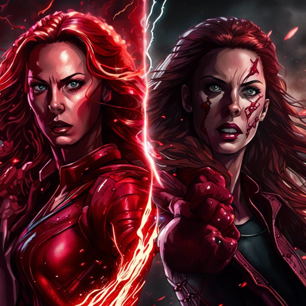 Scarlet witch wanda vs Jean Gray phoenix