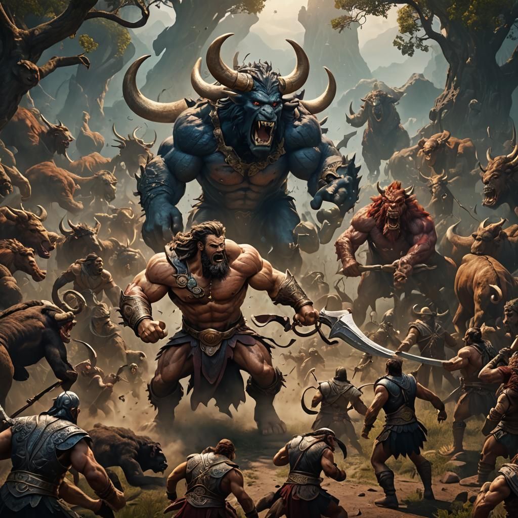 Hercules Slaying Geryon: A Matte Painting