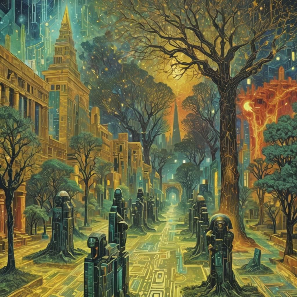 Desolate Metropolis Transformed into a Vibrant Oasis in a Su...