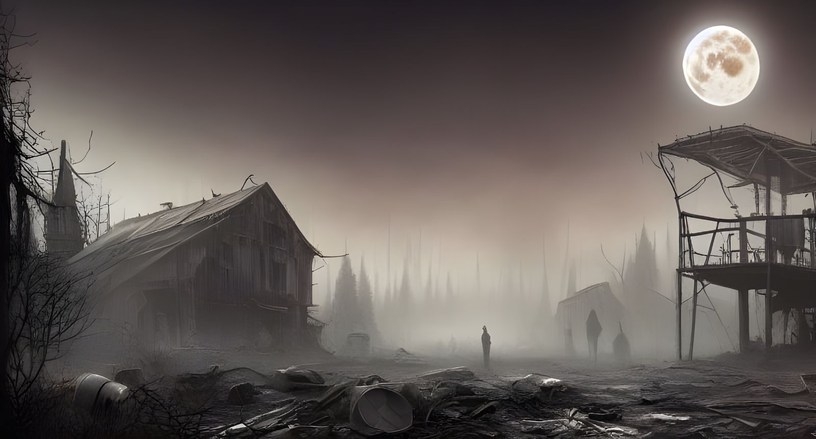 Dark Post-Apocalyptic Moon Base in Unreal Engine 5