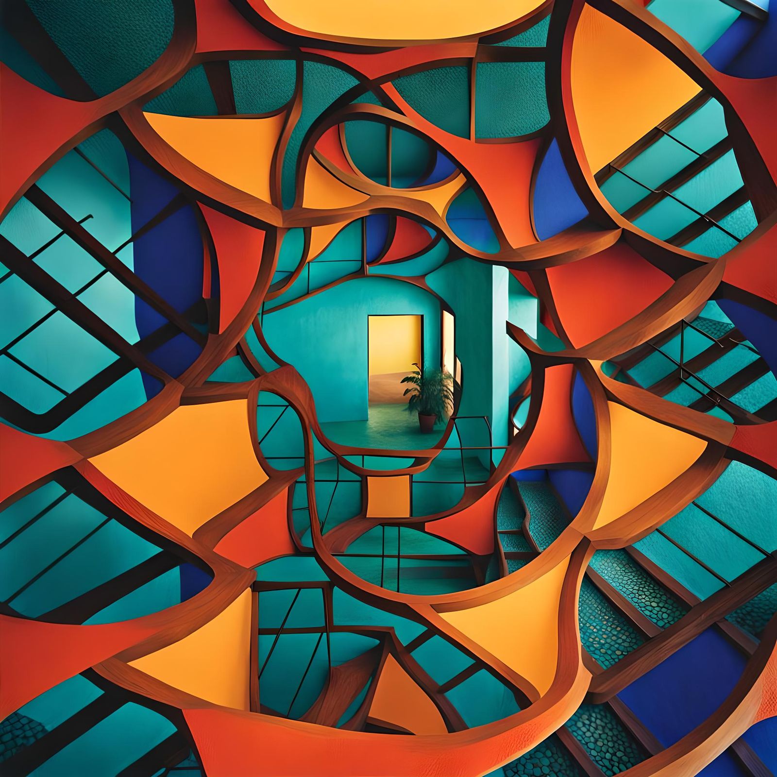 Luis Barragan Inspired House Interior Photograph