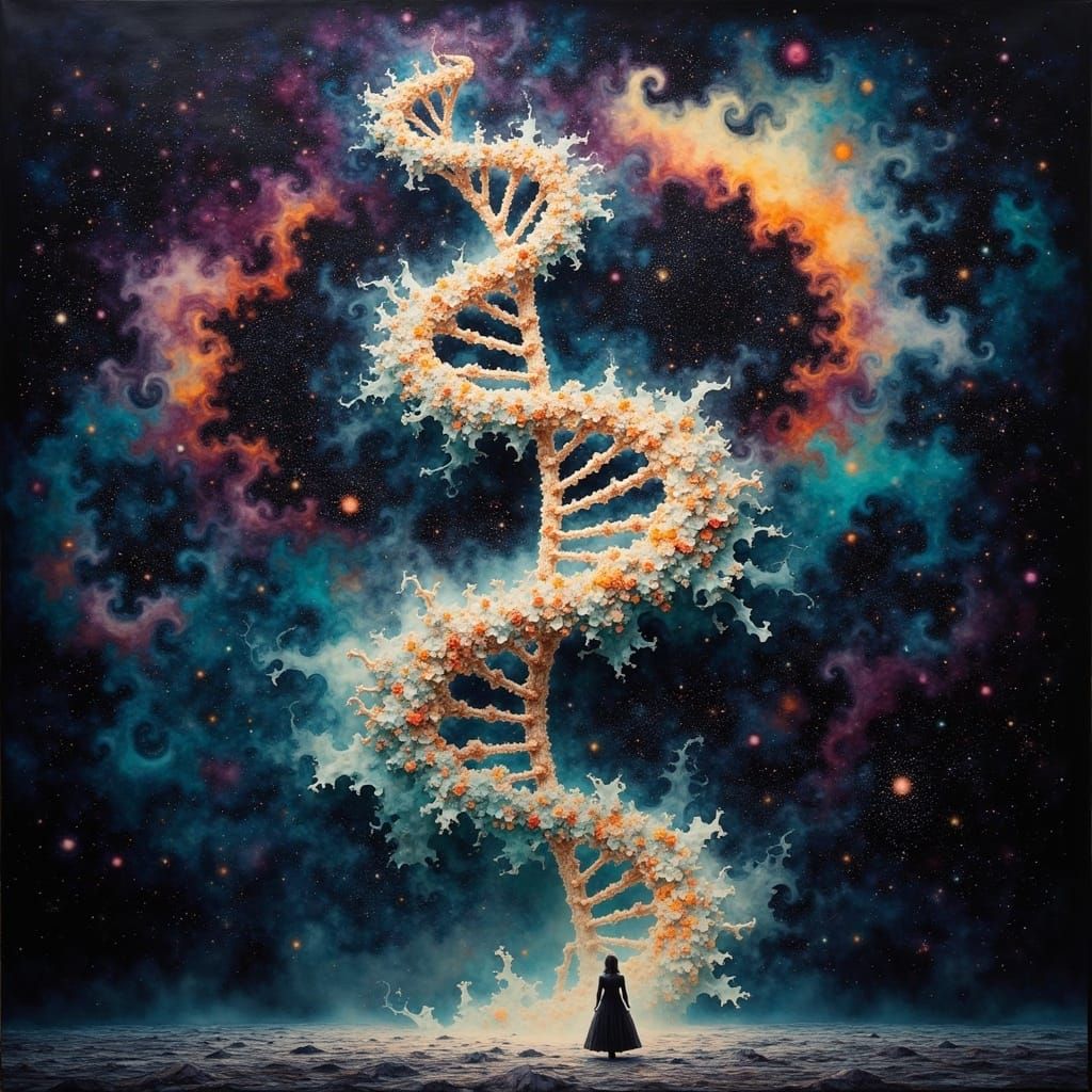 Cosmic Ethereal DNA Fantasy Art